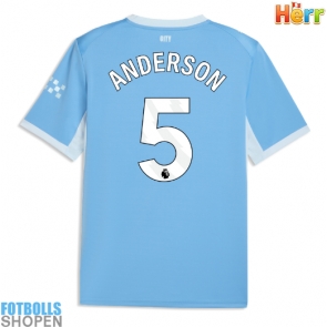 Billiga Manchester City Elliot Anderson #5 Hemmatröja 2026-27 Kortärmad